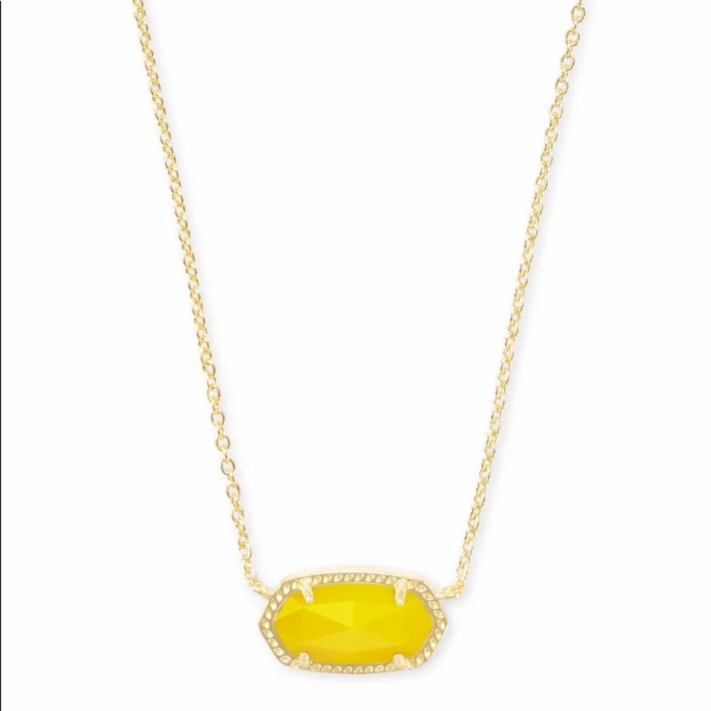 Kendra Scott yellow/gold Elisa pendant necklace